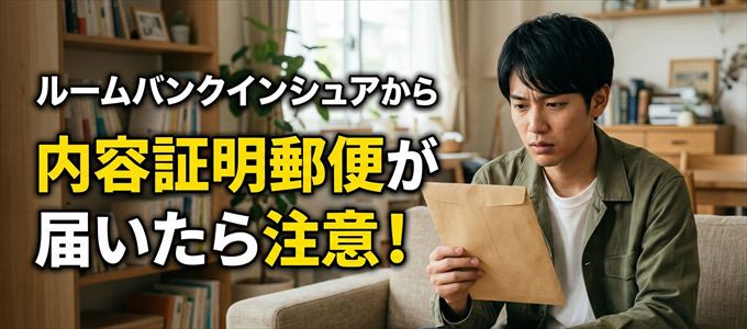 ルームバンクインシュアから内容証明郵便が届いたら注意！